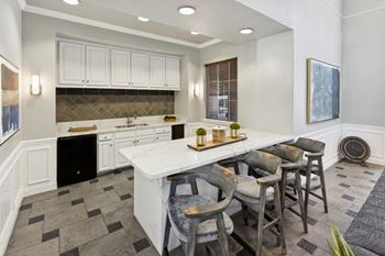 resident kitchen and social area at Bridgeport Ranch apartments